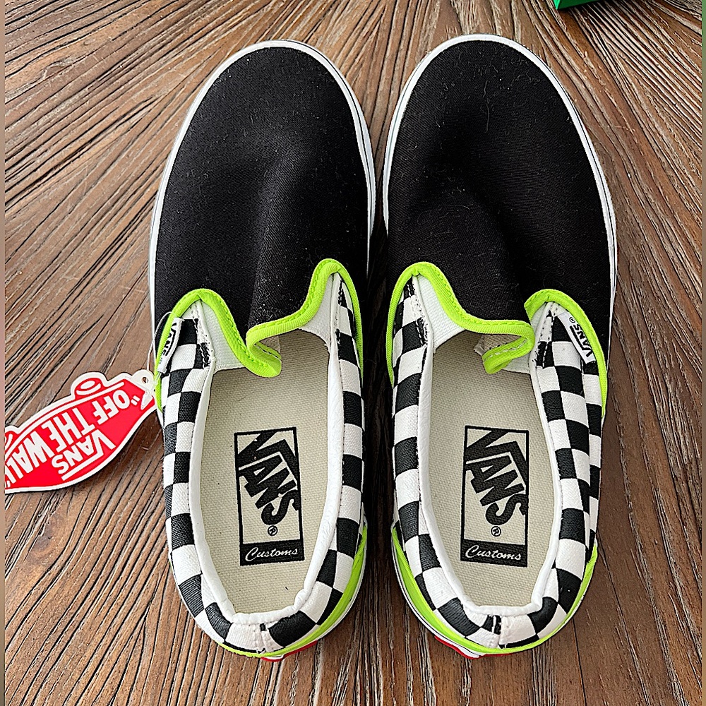 Custom Vans slip on sneakers